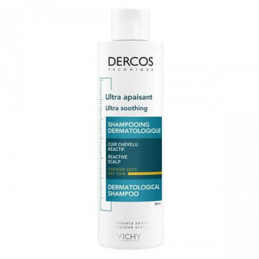 Vichy Dercos Ultra Soothing, szampon ultrakojący, włosy suche, 200 ml