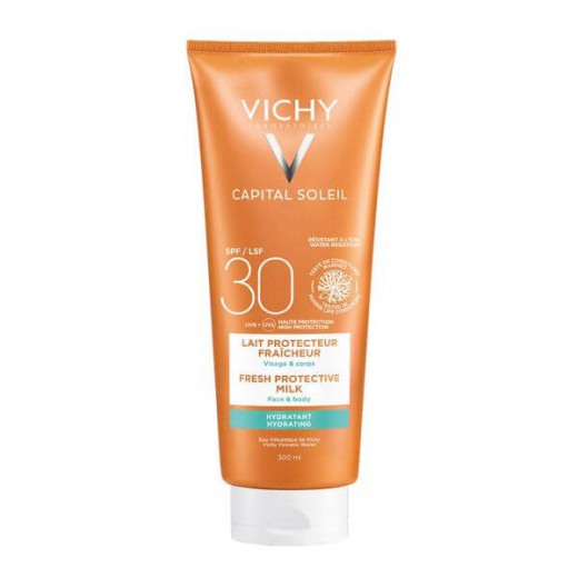 Vichy Ideal Soleil, mleczko ochronne do twarzy i ciała, SPF 30, 300ml