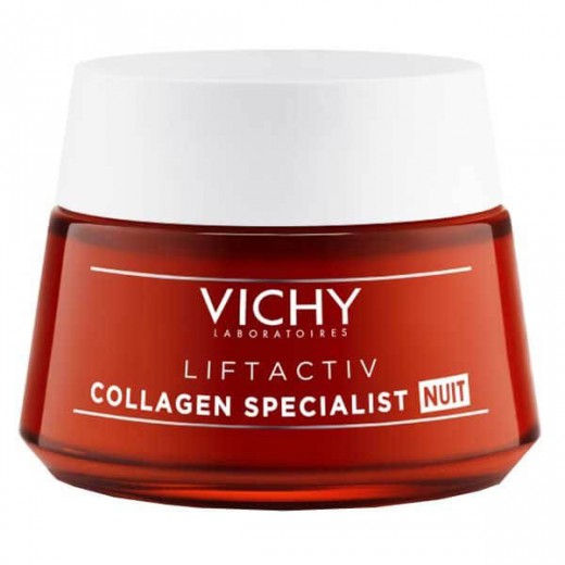 Vichy Liftactiv Collagen Specialist, krem przeciwstarzeniowy na noc, 50 ml