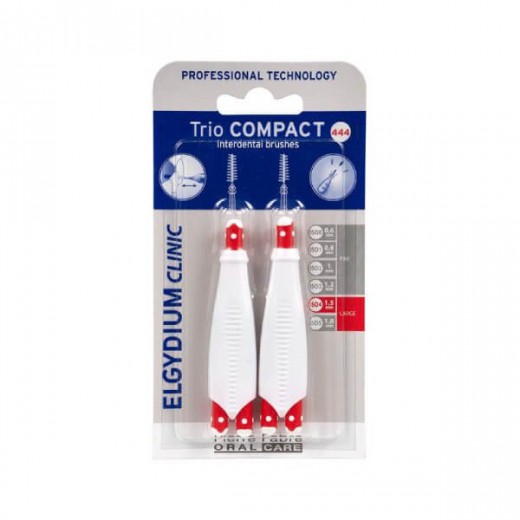 Elgydium, szczoteczka międzyzębowa, Clinic Trio COMPACT, 444, 2 sztuki