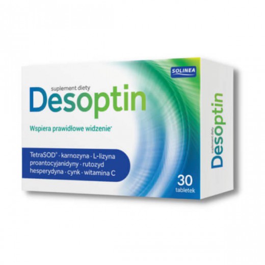 Desoptin, wspiera prawidłowe widzenie, 30 tabletek