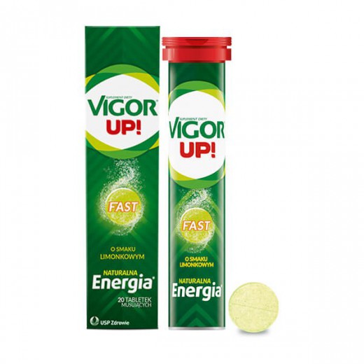 Vigor UP! Fast o smaku limonkowym, 20 tabletek musujących