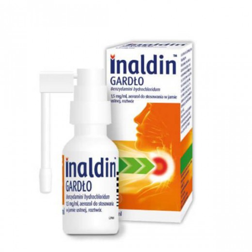 Inaldin Gardło 1,5 mg/ ml, aerozol do stosowania w jamie ustnej, 30 ml