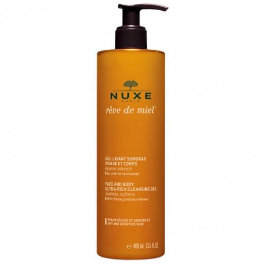 Nuxe Reve de Miel, ultrabogaty żel do mycia twarzy i ciała, 400 ml