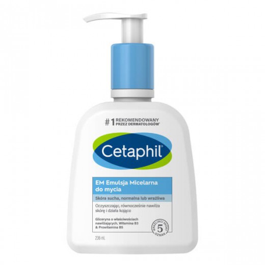 Cetaphil EM, emulsja micelarna do mycia z pompką, 236 ml