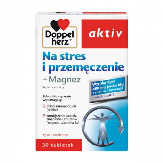 Doppelherz Aktiv Na stres i przemęczenie + Magnez, 30 tabletek