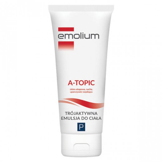 Emolium A-Topic, trójaktywna emulsja do ciała, 200 ml