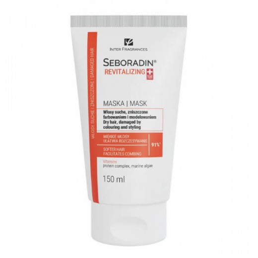 Seboradin Revitalizing, maska do włosów suchych i zniszczonych farbowaniem i modelowaniem, 150ml