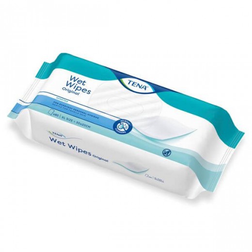 Tena Wet Wipes Orginal, chusteczki nawilżane do higieny osobistej, 80 sztuk