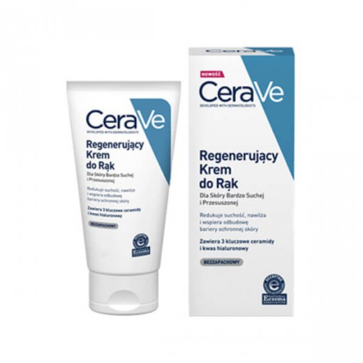 CeraVe, regenerujący krem do rąk, skóra bardzo sucha i przesuszona, 100 ml
