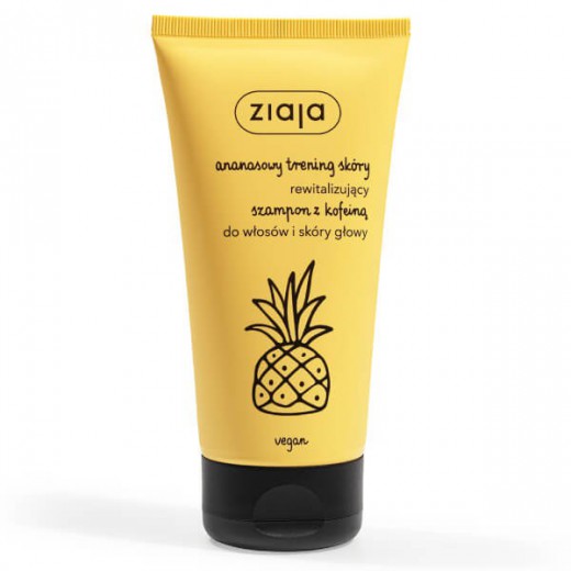 Ziaja, ananasowy rewitalizujący szampon z kofeiną, 160ml