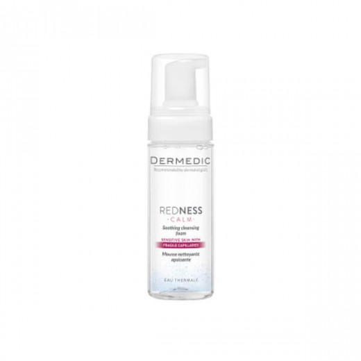 Dermedic Redness, kojąca pianka oczyszczająca, skóra naczyniowa z tendencją do rumienia i trądziku różowatego, 150 ml