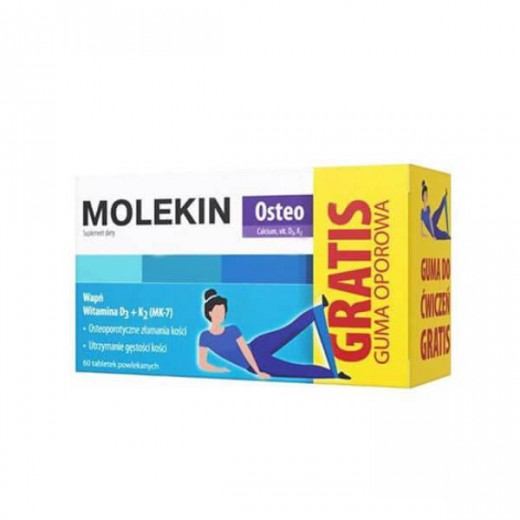 Molekin Osteo, 60 tabletek + guma oporowa gratis