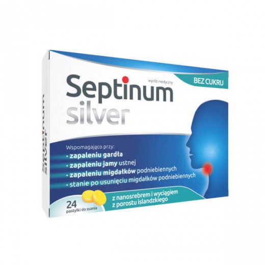 Septinum Silver, 24 pastylki do ssania