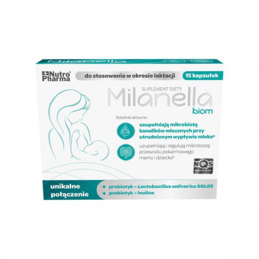 Milanella Biom, dla kobiet karmiących piersią, 15 kapsułek