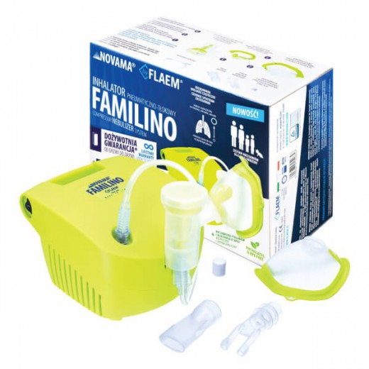 Novama Familino by Flaem, inhalator pneumatyczno-tłokowy dla dzieci i dorosłych, 1 sztuka