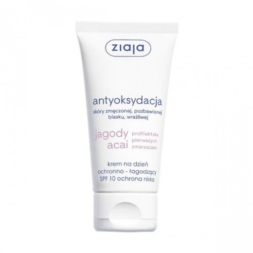 Ziaja Jagody Acai, krem na dzień ochronno-łagodzący SPF10, 50 ml
