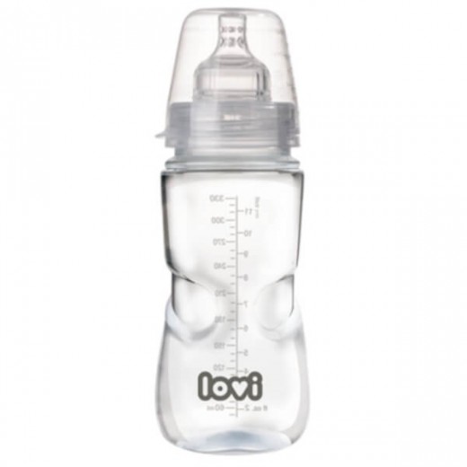 Lovi Medical+, butelka antykolkowa ze smoczkiem dynamicznym, przepływ szybki, od 9 miesiąca, 330 ml