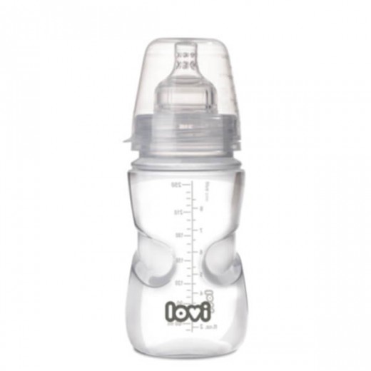 Lovi Medical+, butelka antykolkowa ze smoczkiem dynamicznym, Wolny, od 3 miesiąca, 250 ml