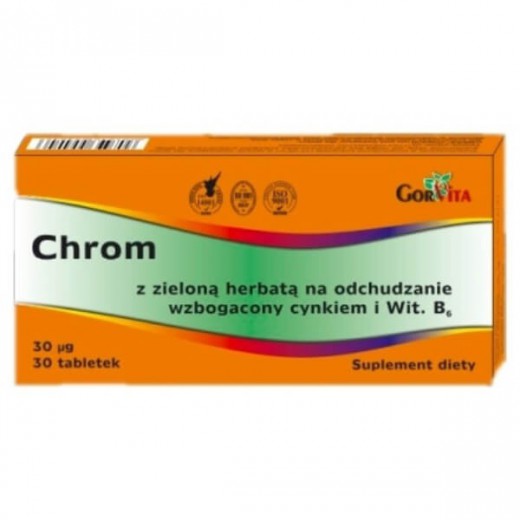 Chrom z Zieloną Herbatą, 30 tabletek