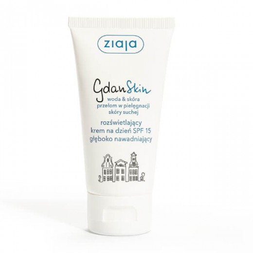 Ziaja GdanSkin, krem rozświetlający do twarzy SPF15, na dzień, 50 ml