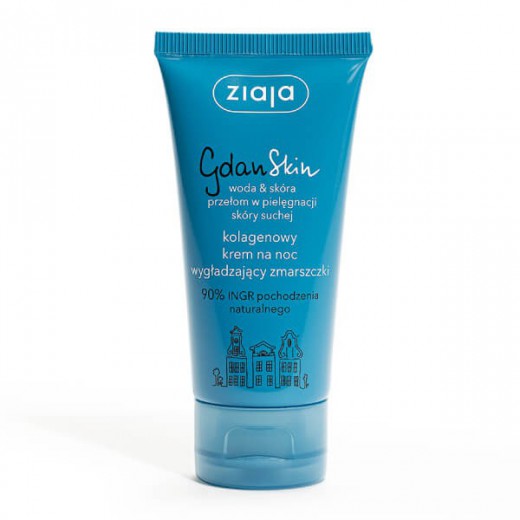 Ziaja GdanSkin, kolagenowy krem na noc, wygładzający zmarszczki, 50 ml
