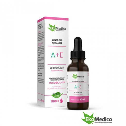EkaMedica Synergia witamin A + E, krople, 30 ml
