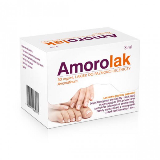 Amorolak 50mg/ml, lakier do paznokci leczniczy, 3ml