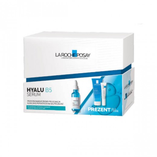 Zestaw La Roche-Posay Hyalu B5, serum przeciwzmarszczkowe, 30 ml + balsam regenerujący, 15 ml + żel myjący, 100 ml