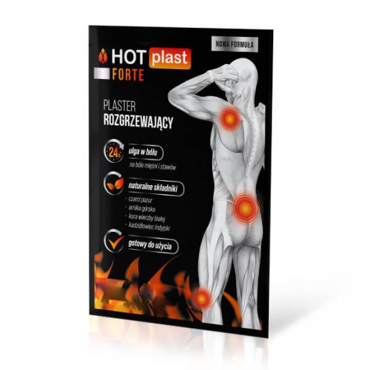 Plaster Rozgrzewający Hot-Plast Forte, 9cm x 14cm, 1 sztuka