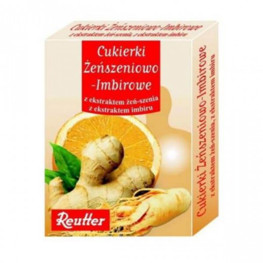 Reutter, cukierki żeńszeniowo - imbirowe z ekstraktem imbiru, 50 g