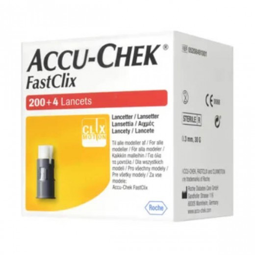 Accu-Chek FastClix, lancety, ostrza nakłuwające, 204 sztuki