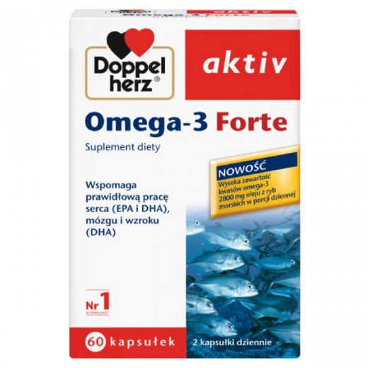 Doppelherz aktiv Omega-3 Forte, 60 kapsułek