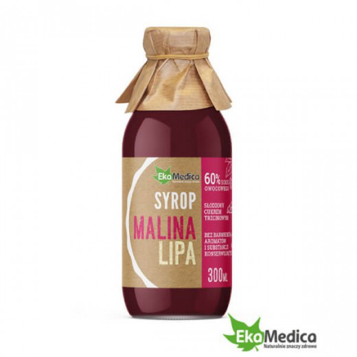 EkaMedica Syrop Malina Lipa, 300 ml