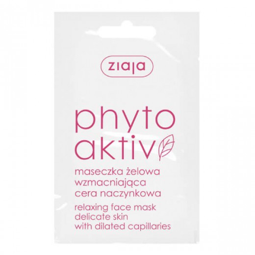 Ziaja Phytoaktiv, maseczka żelowa wzmacniająca cera naczynkowa, 7 ml