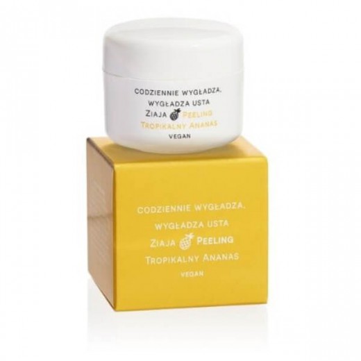 Ziaja Codzienne Wygładza, peeling do ust, tropikalny ananas, 9 ml
