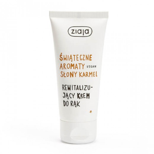 Ziaja Świąteczne Klimaty, rewitalizujący krem do rąk słony karmel, 50 ml