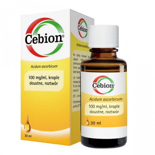 Cebion 100mg/ml, krople doustne dla dzieci od 28 dnia życia, 30ml