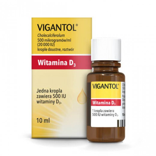 Vigantol 20 000IU, krople doustne, roztwór, 10 ml (import równoległy Delfarma)