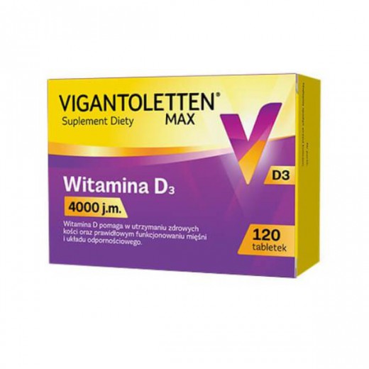 Vigantoletten Max 4000 j.m., 120 tabletek