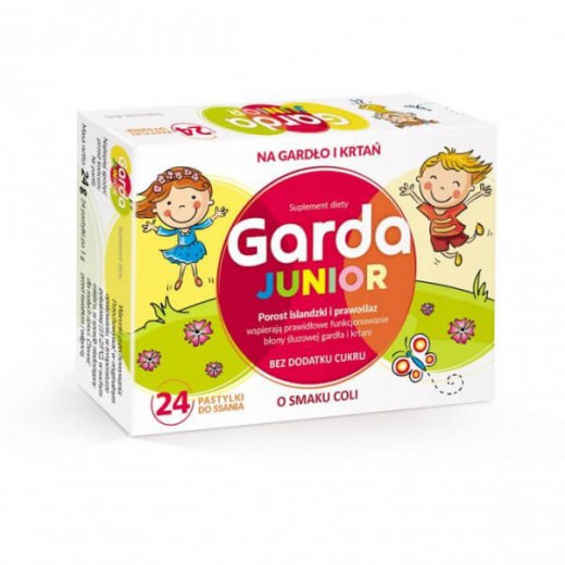 Garda Junior o smaku coli, 24 pastylki do ssania
