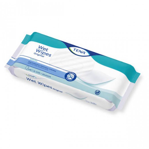 Tena Wet Wipes Orginal, chusteczki nawilżane do higieny osobistej, 48 sztuk