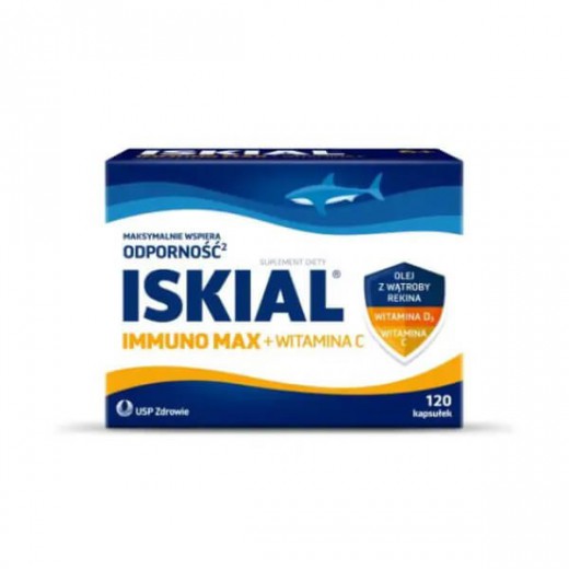Iskial Immuno Max + Witamina C, 120 kapsułek