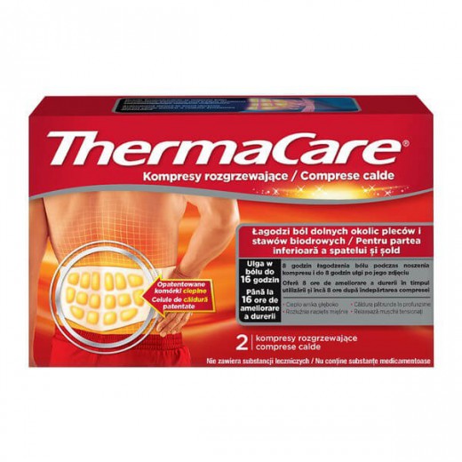 ThermaCare Kompresy rozgrzewające, na plecy i biodra, 2 sztuki