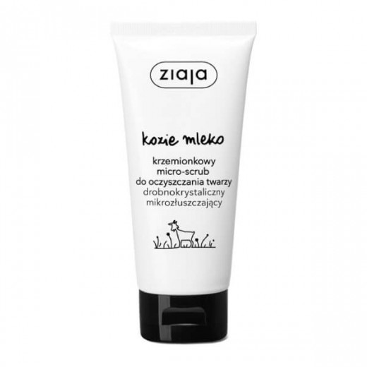Ziaja Kozie Mleko, krzemionkowy micro-scrub do oczyszczania twarzy, 75 ml