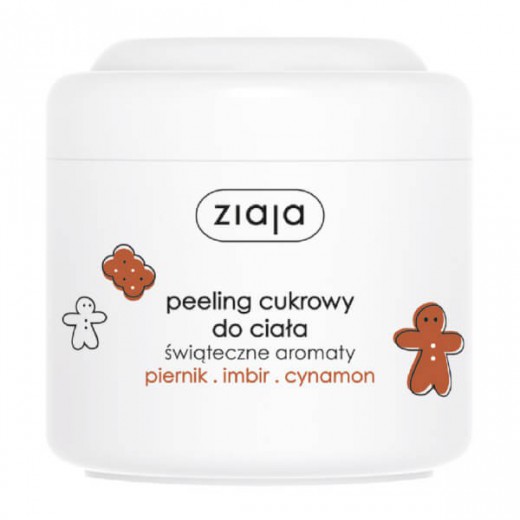 Ziaja, peeling cukrowy do ciała piernik, imbir, cynamon, 200 ml