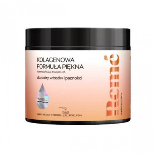 Reme Kolagenowa Formuła Piękna, pomarańcza-marakuja, proszek, 150g