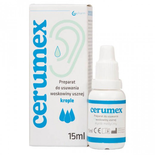 Cerumex , krople ze składnikami usuwającymi woskowinę uszną, 15 ml