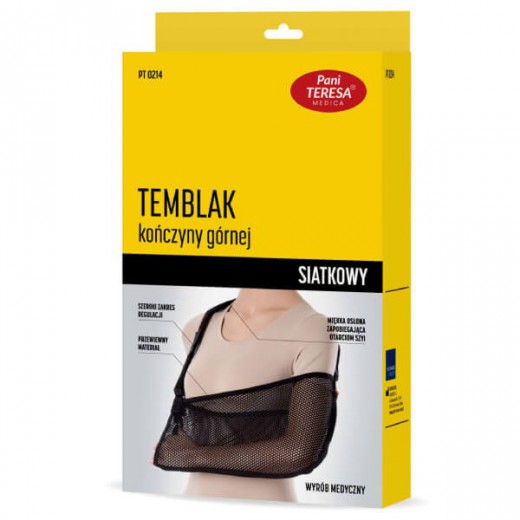 Pani Teresa, temblak kończyny górnej PT 0214, siatkowy, czarny, rozmiar L, 1 sztuka
