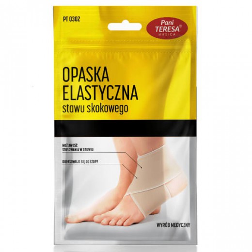 Pani Teresa, opaska elastyczna stawu skokowego PT 0302, cielista, rozmiar M, 1 sztuka